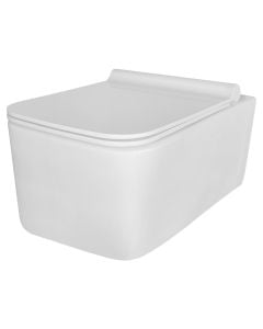 Wall mounted WC with Slim UF soft close seat cover