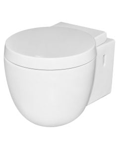 Wall mounted WC with UF, 49x38x28 cm, soft close seat cover