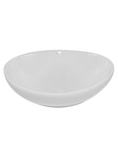 White, Cabinet mounted, Porcelain, , Basin, 33x40xH15 cm