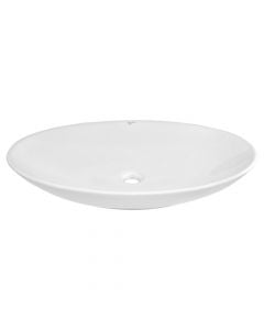White, Cabinet mounted, Porcelain, , Basin, 67x41xH11 cm