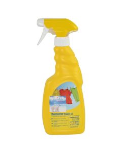 Cleaning detergent, "Sanitec", for textiles, against paint, grease, 500 ml, fragrance, yellow, 1 piece