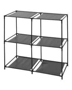 Multifunctional rack, metallic, black, 68x34xH70 cm