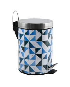 Toilet bin, 3 lt, stainless steel, white/colorful, Ø19 xH25 cm