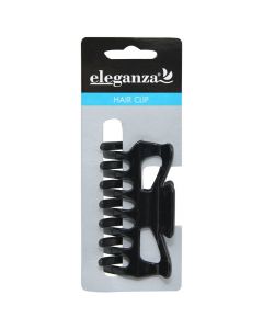 Hair clip, "Eleganza", plastic, 9x5 cm, black