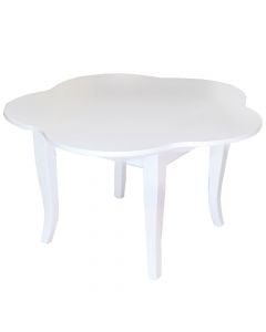 Children table, wooden, white, Ø90 xH51 cm