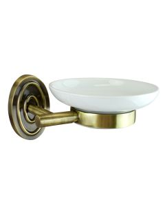 Mbajtëse sapuni, CAMEO, me montim në mur, metal, flori antik, 13x11.5x H7 cm