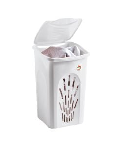50 lt,white, Primavera laundry hamper 37x37x H56 cm