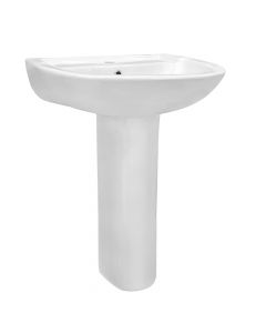 White, TURAVIT, ground mounted, porcelain, basin, 53x46x H82.5 cm