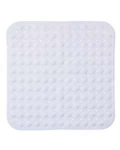 White PVC bath matt, 54x54 cm