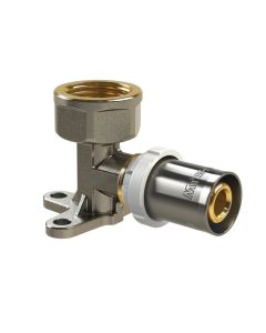 DN 20x3/4" brass wall plated elbow 90 °