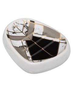 Mbajtëse sapuni, geometrix, qeramikë, 12x9.5xh 2.5cm