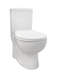 WC +Cistern "Lycia" , universale (Sistem Bide), porcelan, e bardhë, 35.5x63.5xH77 cm