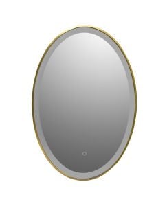Mirror with LED, aluminum frame, touch on/off, 60x90 cm
