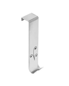 Door hook (2 cm), Nature, inox, 5x3xH14 cm