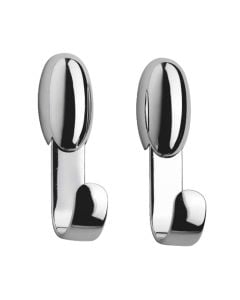 Wall hook, Daiana, steel/ABS, 3x3.5xH10 cm, 2 piece