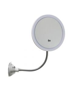Mirror with LED, 5x magnification, with suction cup, 18.5x7x43.5 cm