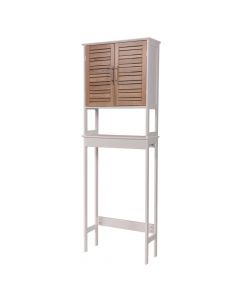 Cabinet above WC, Stockholm, mdf, brown/white, 60x22x173 cm