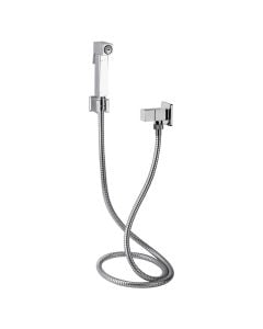 Set flexible pipe 1.2 m + shower head + holder, brass