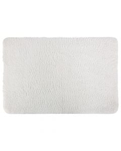 Toilet rug, polyester/microfiber, white, 60x90 cm