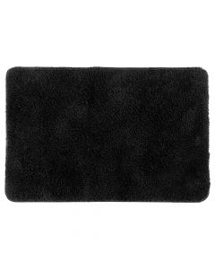 Toilet rug, polyester/microfiber, black, 60x90 cm
