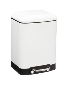 Toilet bin, Ariane, stainless steel, white, 6lt, 22.5x16x32.5 cm