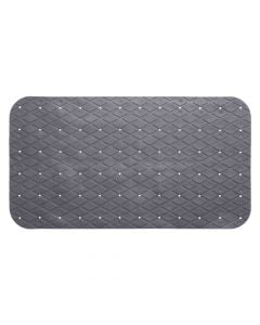 Bath mat, pvc, gray, 69x39 cm