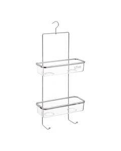 Shower holder, with 2 levels, metal/plastic, 28x12.5x58 cm