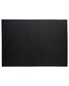 Bath mat, pvc, black, 65x90 cm