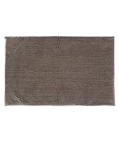 Bath mat, Chenille, polyester, brown, 50x80 cm