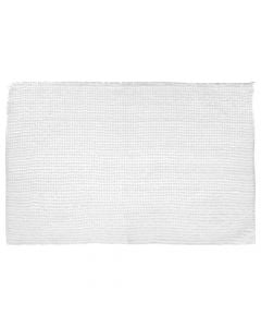 Bath mat, Chenille, polyester, white, 50x80 cm