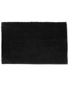 Bath mat, Chenille, polyester, black, 50x80 cm