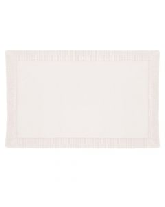 Bath mat, Modern, polyester/pu/pvc, white, 80x50 cm