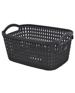 Kosh magazinimi, Knit, 6 lt, plastik, antrasit, 29.3x19.8x14.1 cm