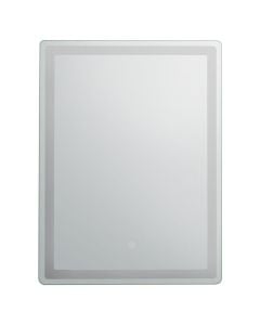 Mirror with LED, aluminum frame, touch on/off, 60x80 cm