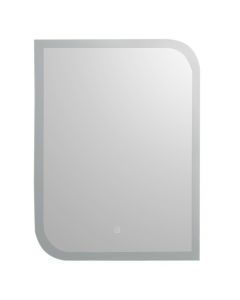 Pasqyrë me ndriçim LED, kornizë alumini, ndezja/fikja me prekje, 60x80 cm