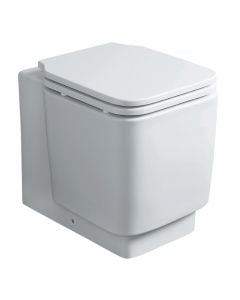 WC, Flow, wall mounted, with lid, wall or floor outlet, ceramic, white, 49.5x35.5xH42 cm