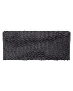 Bath mat, polyester, black, 50x120 cm