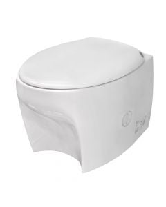 Set WC porcelani e varur, "Catamaran", e bardhë, 37.2x54.2xH40 cm