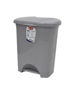 Dustbin, Star, 19 lt, plastic, grey, 33.2x27x41 cm