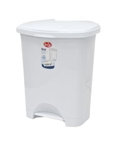 Dustbin, Star, 30 lt, plastic, white, 39.2x31.8x48.7 cm
