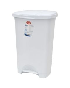 Dustbin, Star, 50 lt, plastic, white, 43x34.9x64 cm
