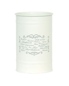 Toothbrush holder, Paris, metal, white, 7xH10.8 cm