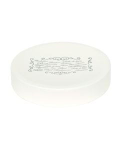 Mbajtëse sapuni, Paris, metal, e bardhë, 11xH2.5 cm