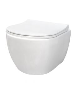 Set WC Bide porcelani e varur, "Knidos", + kapak tualeti (Sistem bide), 35.5x51.5x27 cm