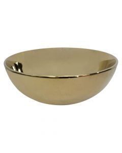 Porcelain basin, cabinet mounted, gold, 38.5x38.5xH14.5 cm