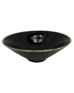Porcelain basin, cabinet mounted, black, 40.5x40.5xH14.5 cm