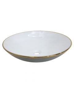 Porcelain basin, cabinet mounted, white, 47.5x47.5xH12 cm