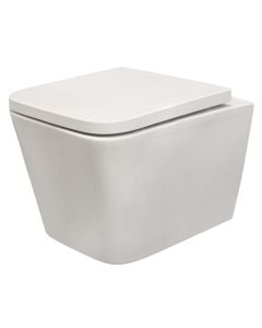 WC e varur, montim në mur, me kapak+vida, 55x38xH47 cm