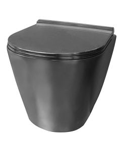 WC, me montim ne mur, porcelan, e zezë, aks 18, 52x40xH49cm