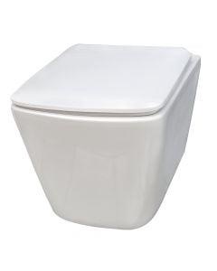 Set WC- Bide, porcelani ,e varur, e bardhë, aks 18, 52x40x48 cm